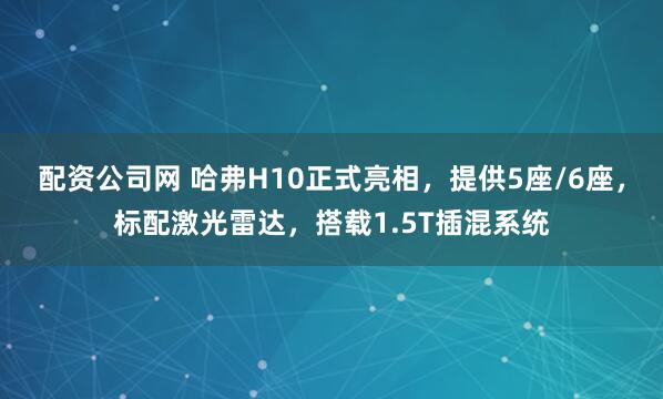 配资公司网 哈弗H10正式亮相，提供5座/6座，标配激光雷达，搭载1.5T插混系统